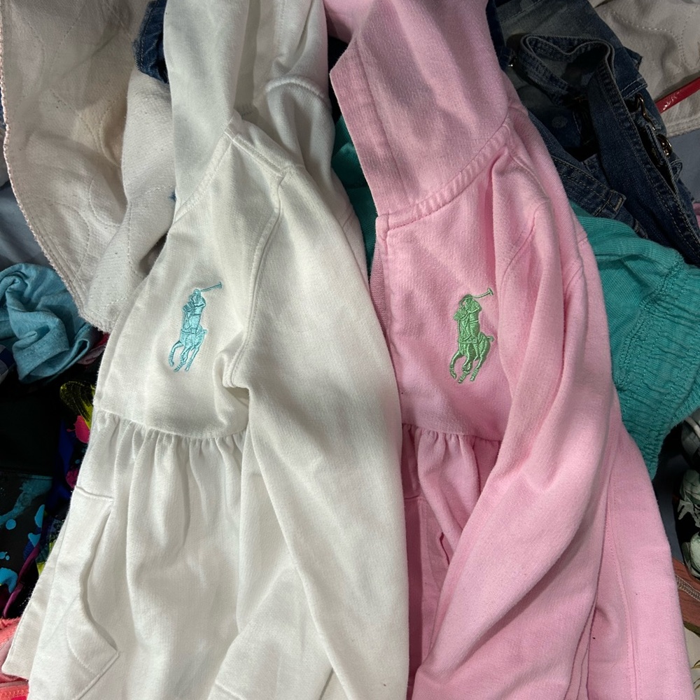 Girls Ralph Lauren jackets size 4:4t there in pink and white